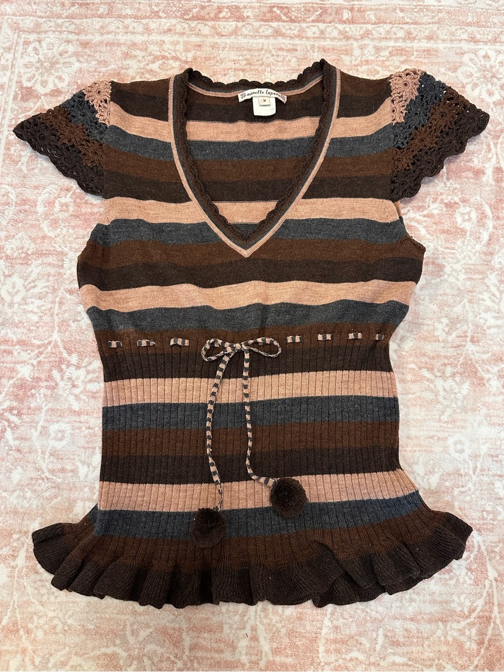 Vintage 🤎 100% Merino Wool Nanette Lepore Top